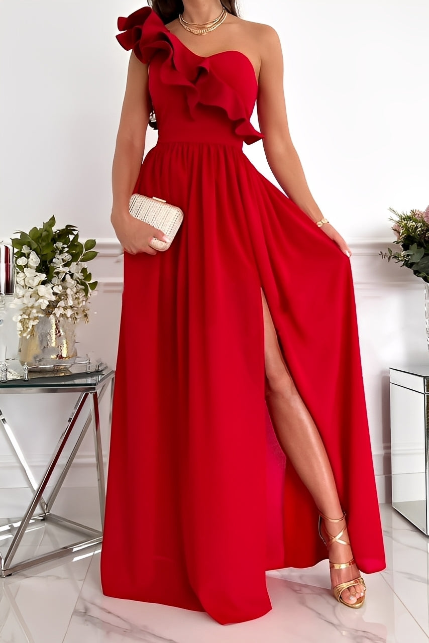 Tahlia - Elegante abito senza spalle con rouches per donne