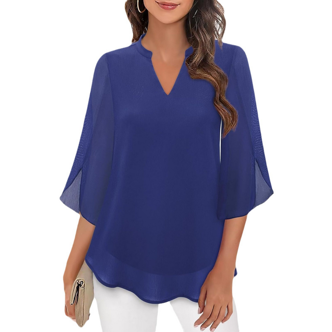 Ella - Blusa comoda con maniche aperte