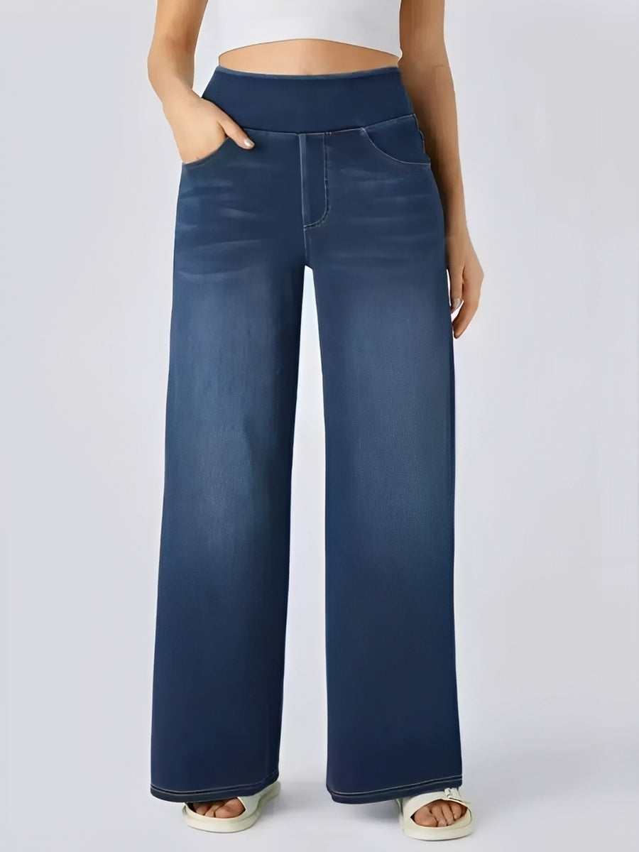Miley - Jeans dritte elastiche a vita alta per donne