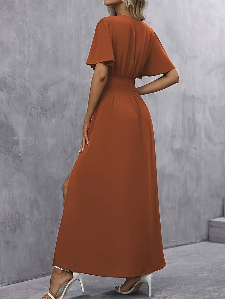 Juliette - Ruffled Collar Pleated Waist Dress for Women