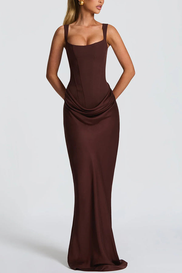 Leonor™ – Abito Maxi Elegante con Scollo Quadrato