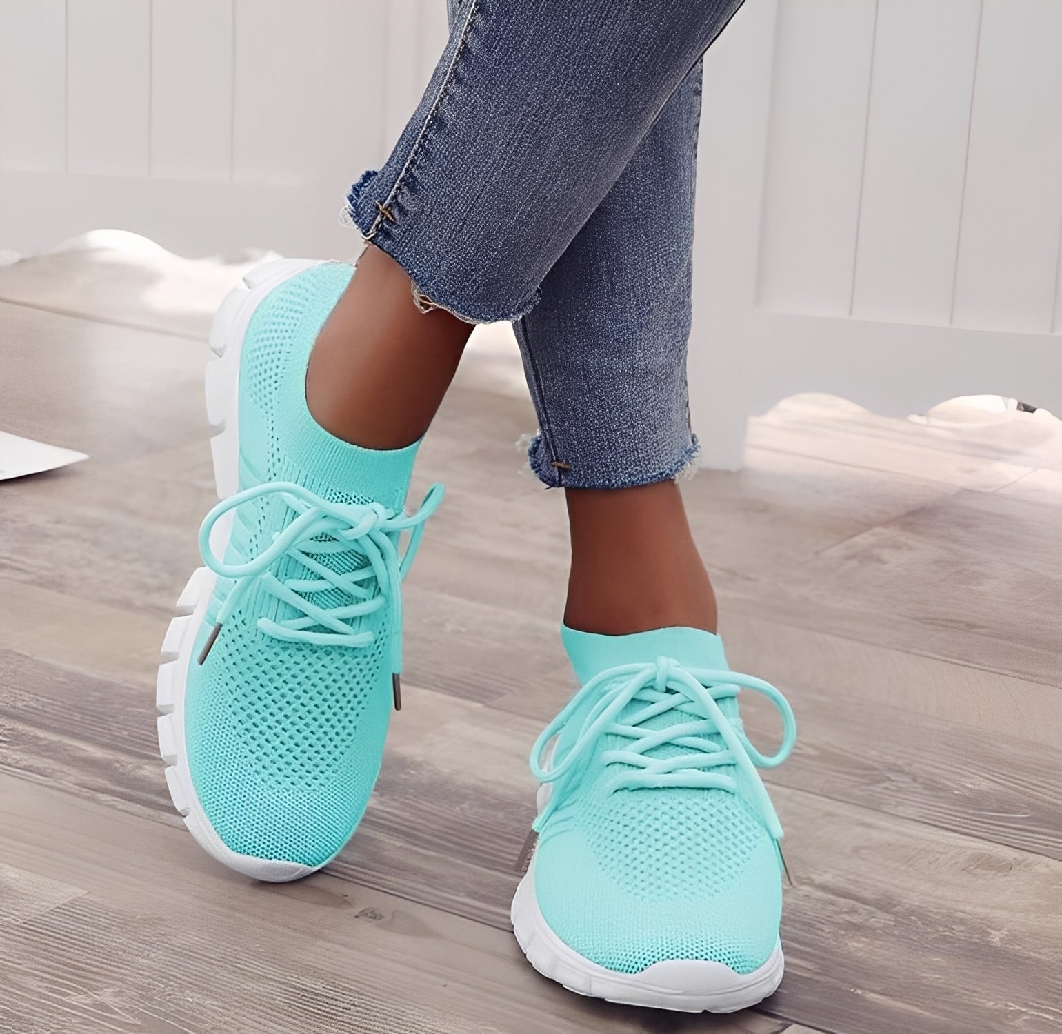Amanda - Sneakers ortopediche in mesh intrecciato per donne