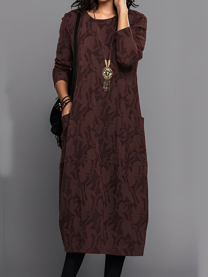 Kadence - Elegant Long Sleeve Printed Dress for Women