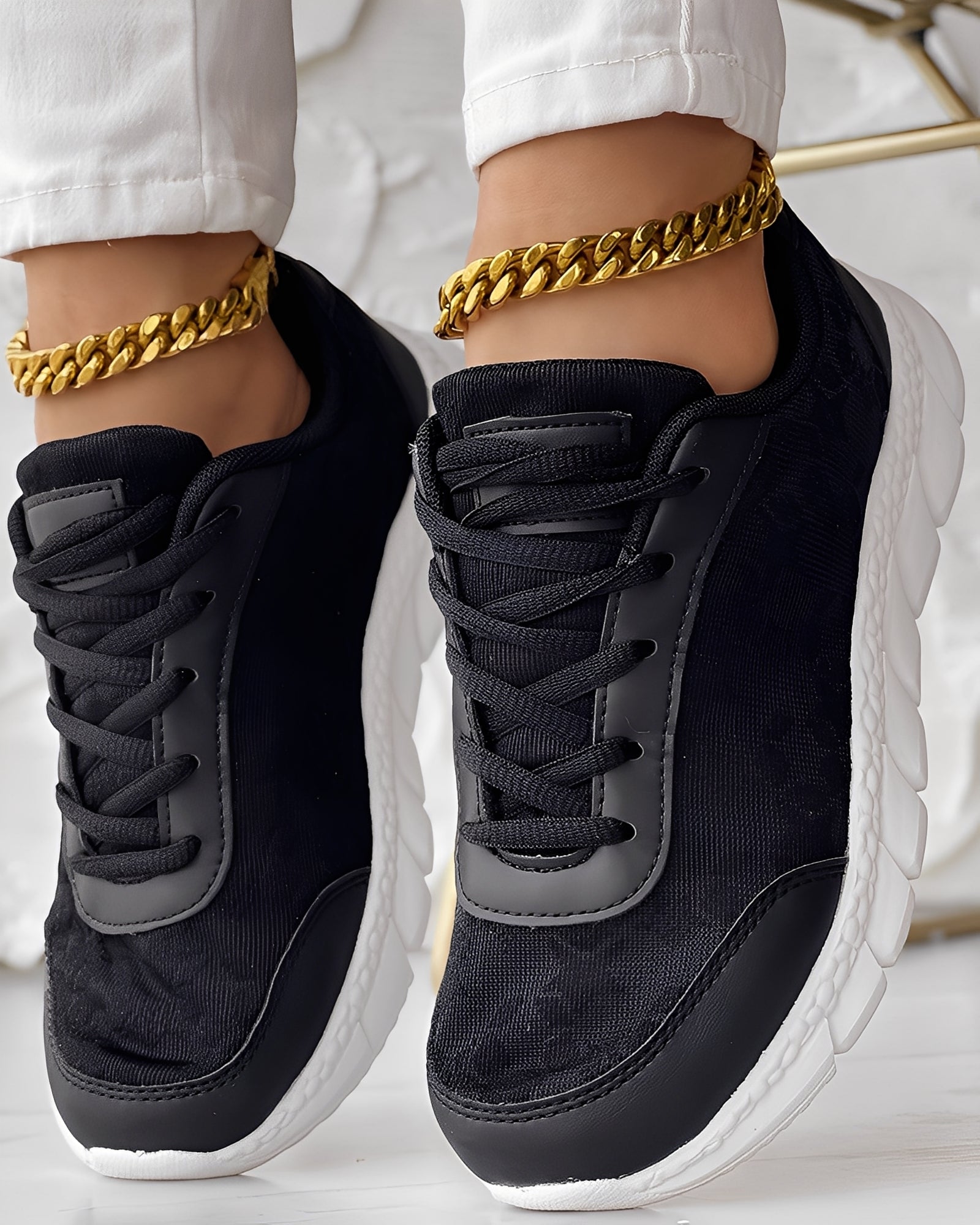 Elisabeth - Casual, traspiranti sneakers con motivo floreale per donne