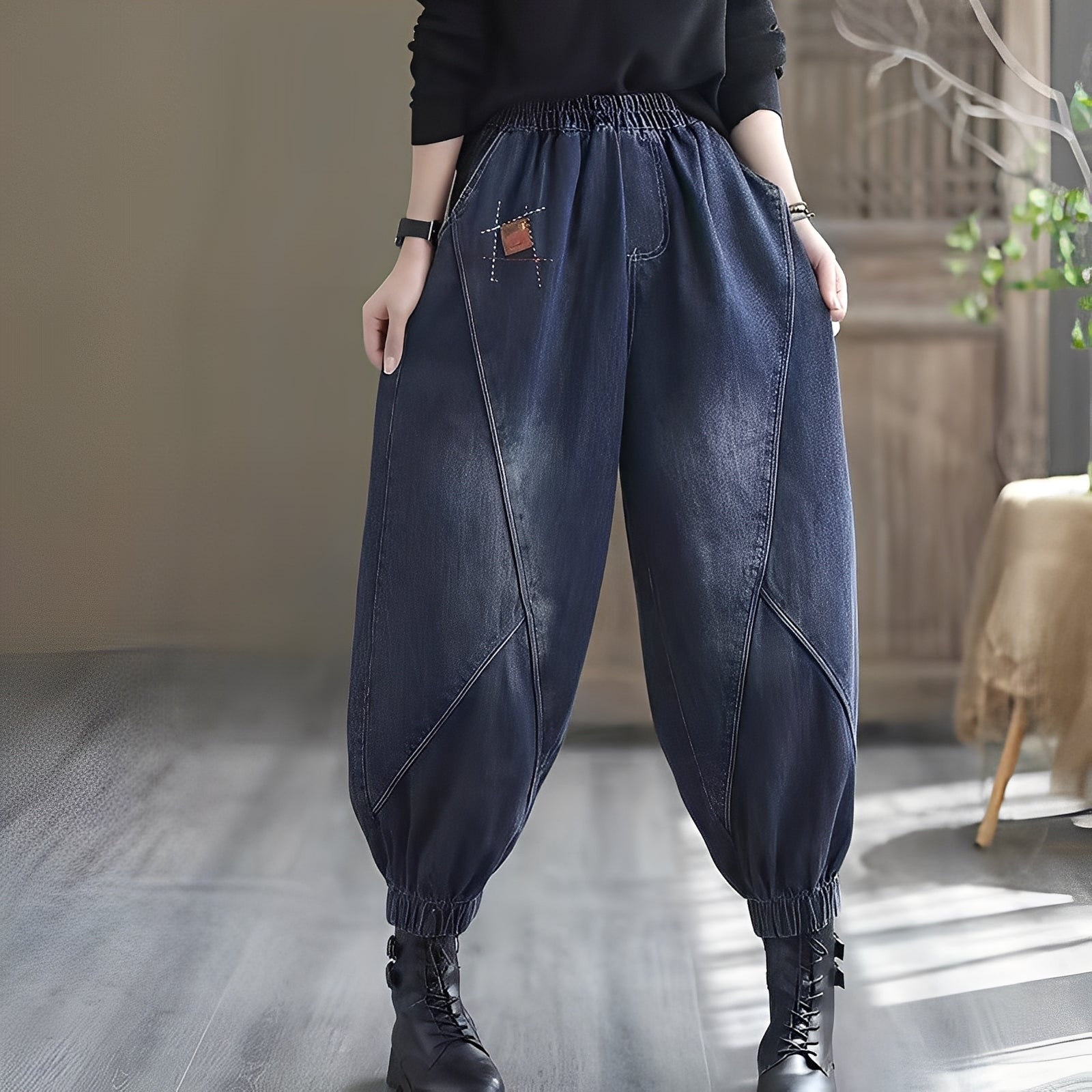 Shyanne - Jeans classici con cintura elastica per donne