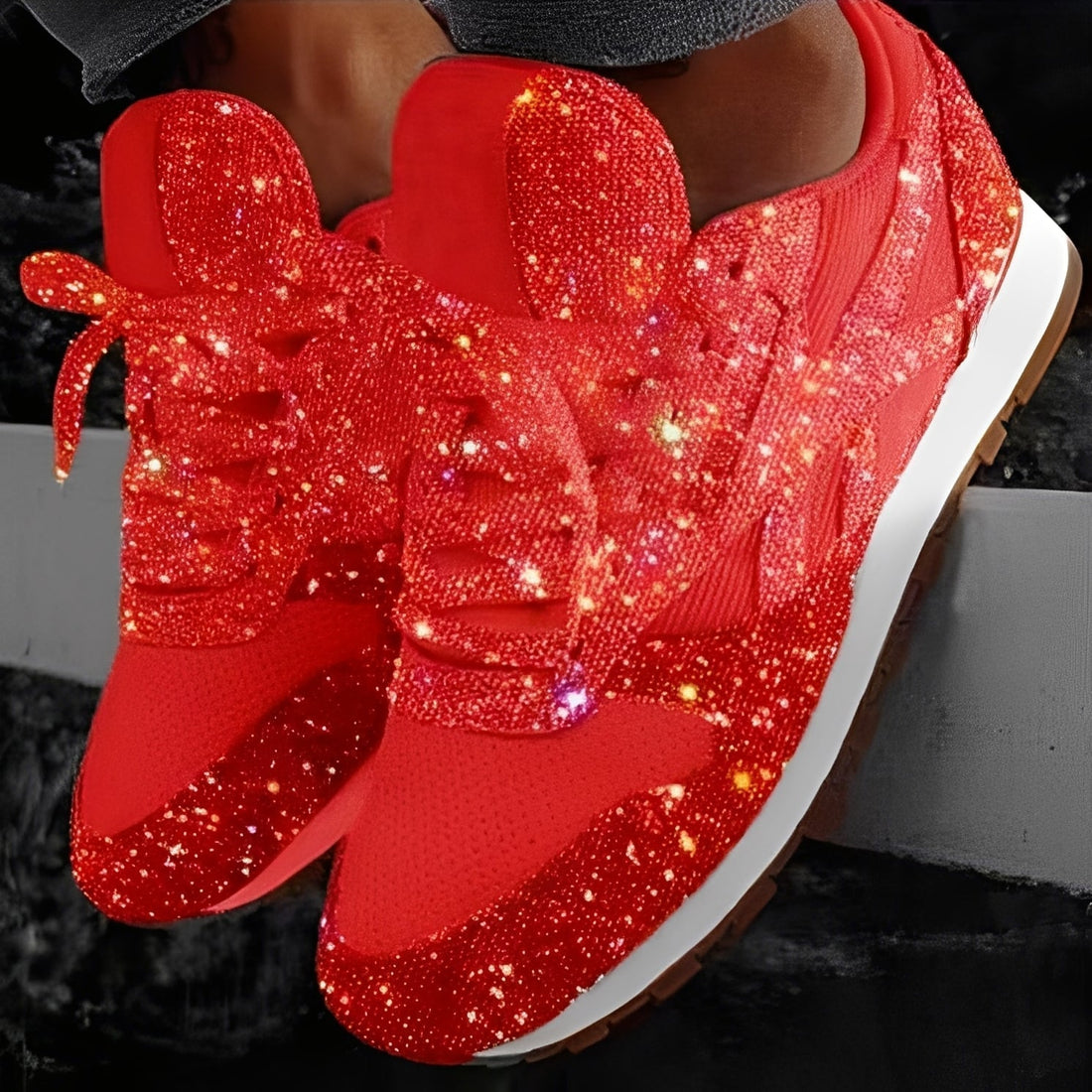 Kaycee - Sneaker Muffin casual luccicanti per donne