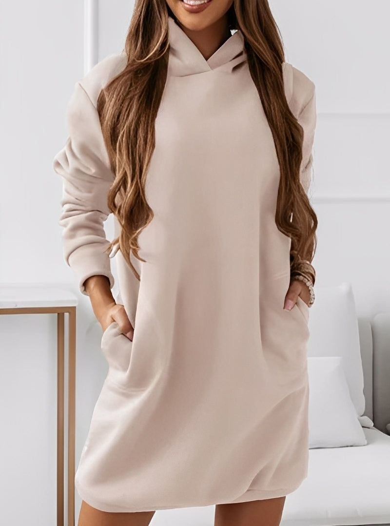 Michaela - Elegante abito corto con cappuccio per donne