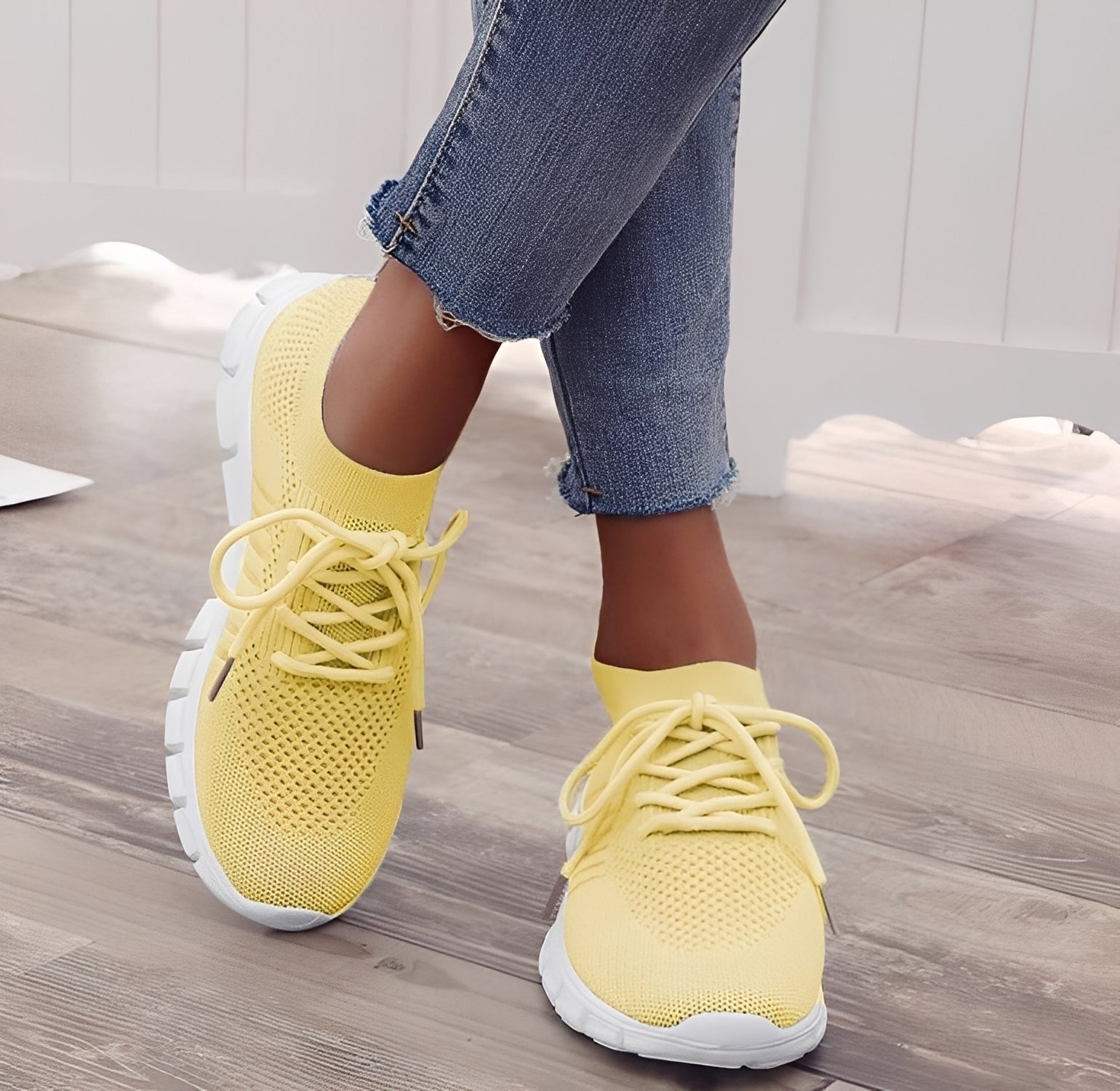 Amanda - Sneakers ortopediche in mesh intrecciato per donne