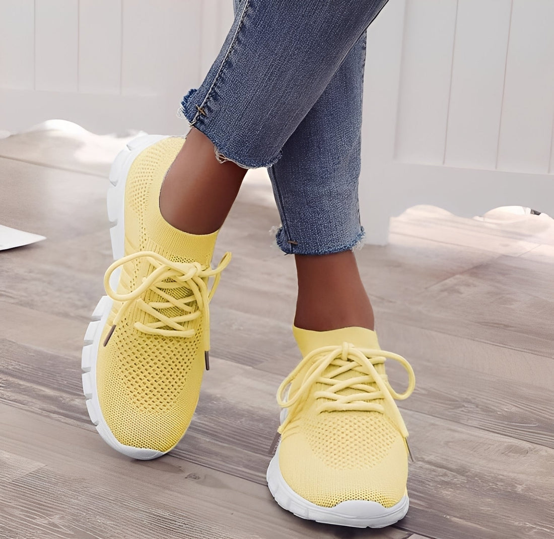 Amanda - Sneakers ortopediche in mesh intrecciato per donne