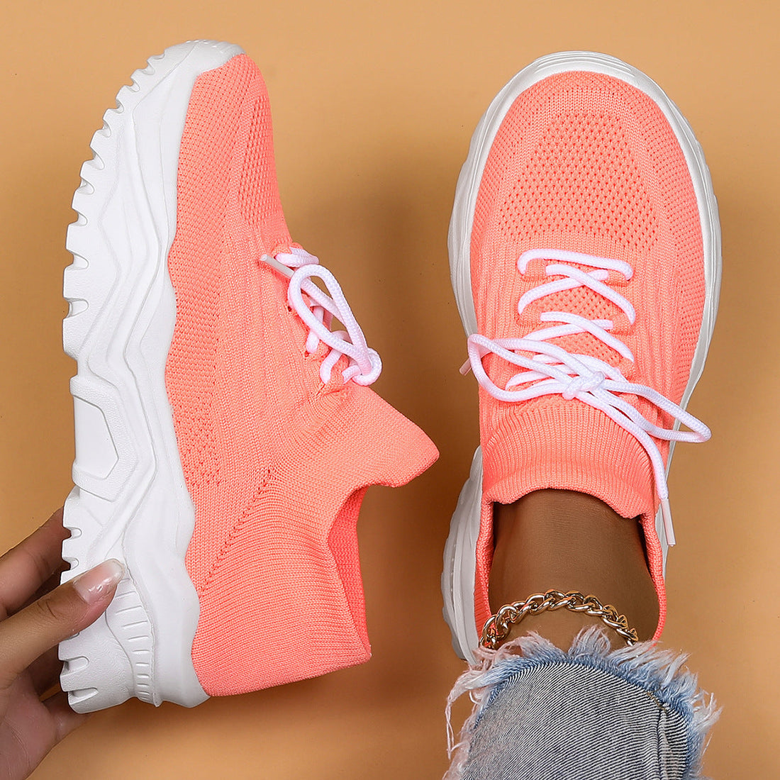 Wendi - Scarpe comode e casual in tessuto volante per donne