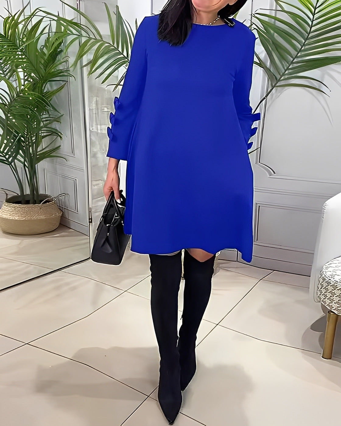 Elenora - Abito elegante con maniche lunghe per donne