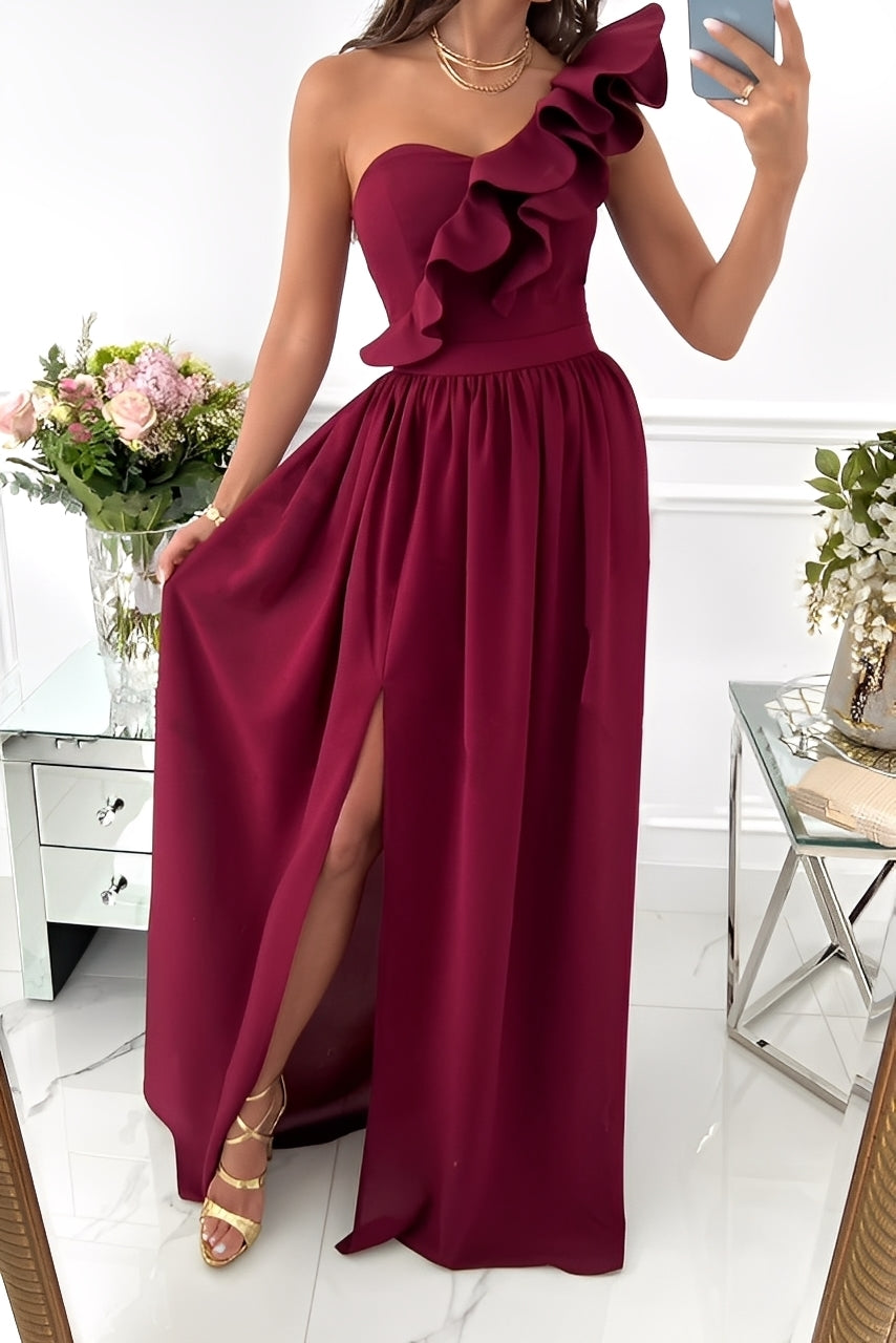 Tahlia - Elegante abito senza spalle con rouches per donne