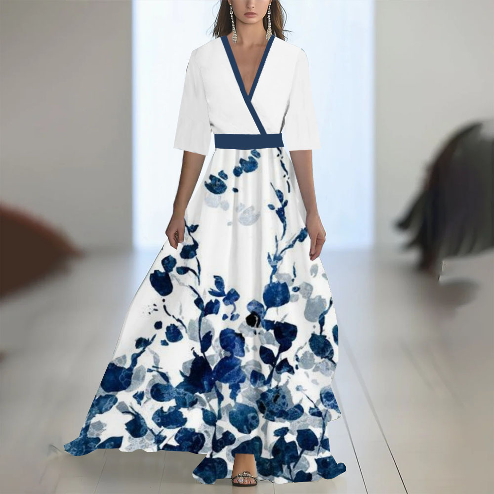 Cherise - Abito lungo alla moda con stampa floreale