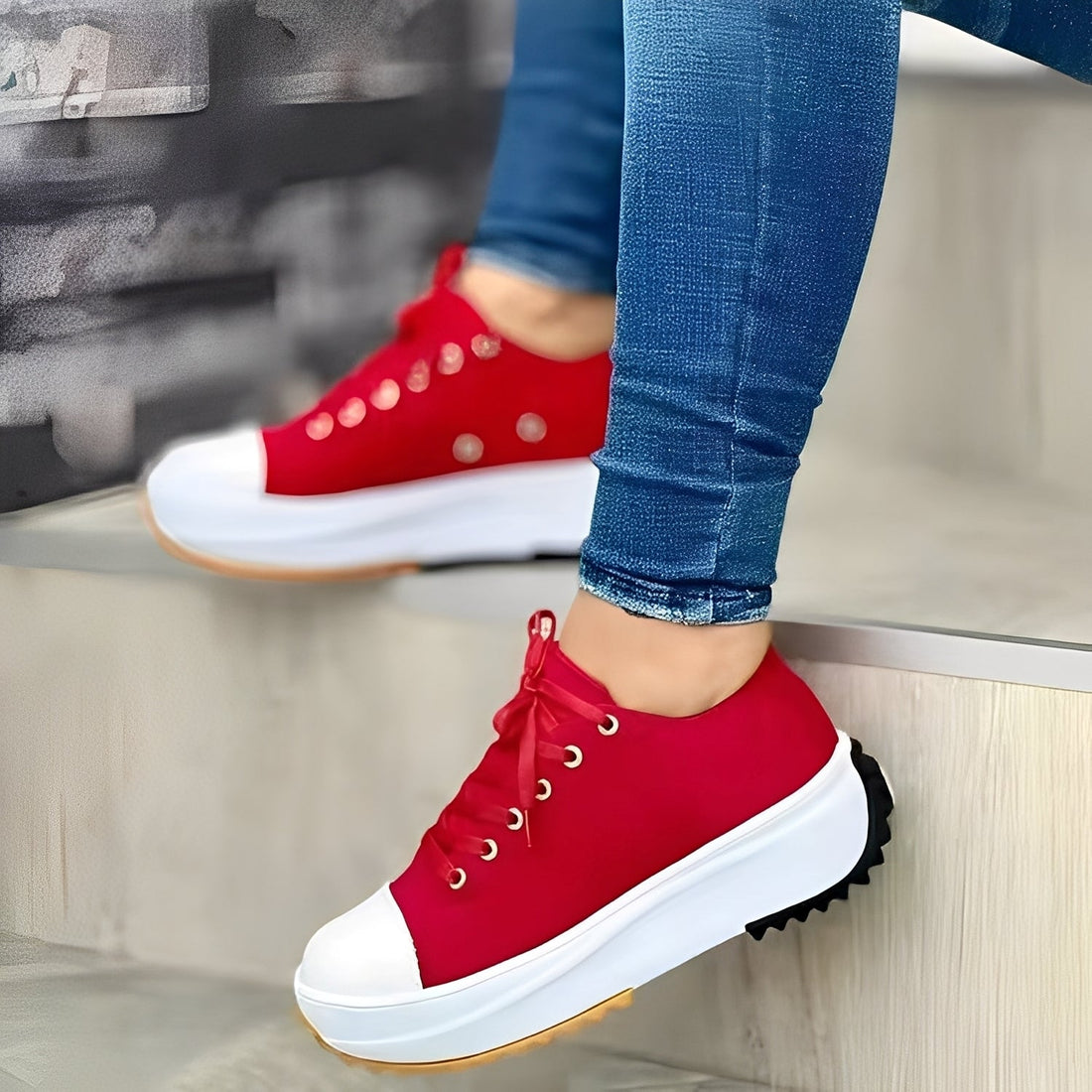 Mellony - Scarpe casual con suole spesse per donne