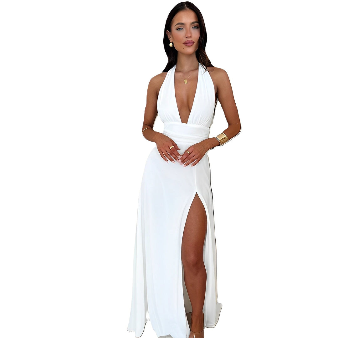 Clemency - Fashionable Halter Dress for Women