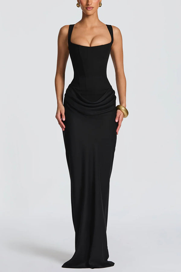 Leonor™ – Abito Maxi Elegante con Scollo Quadrato