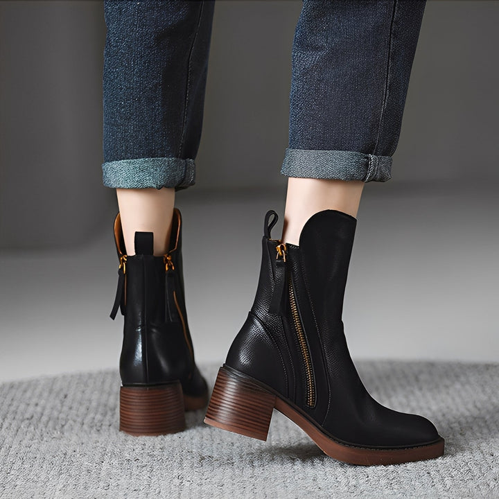 Pamella - Classic leather ankle boots for women