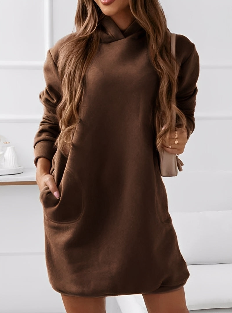 Michaela - Elegante abito corto con cappuccio per donne