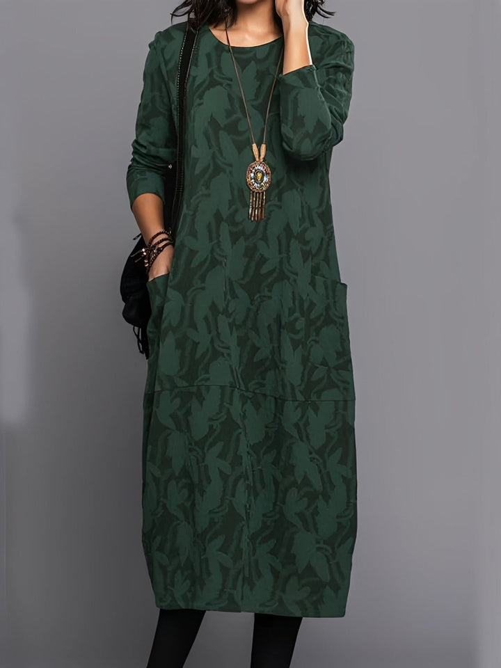 Kadence - Elegant Long Sleeve Printed Dress for Women