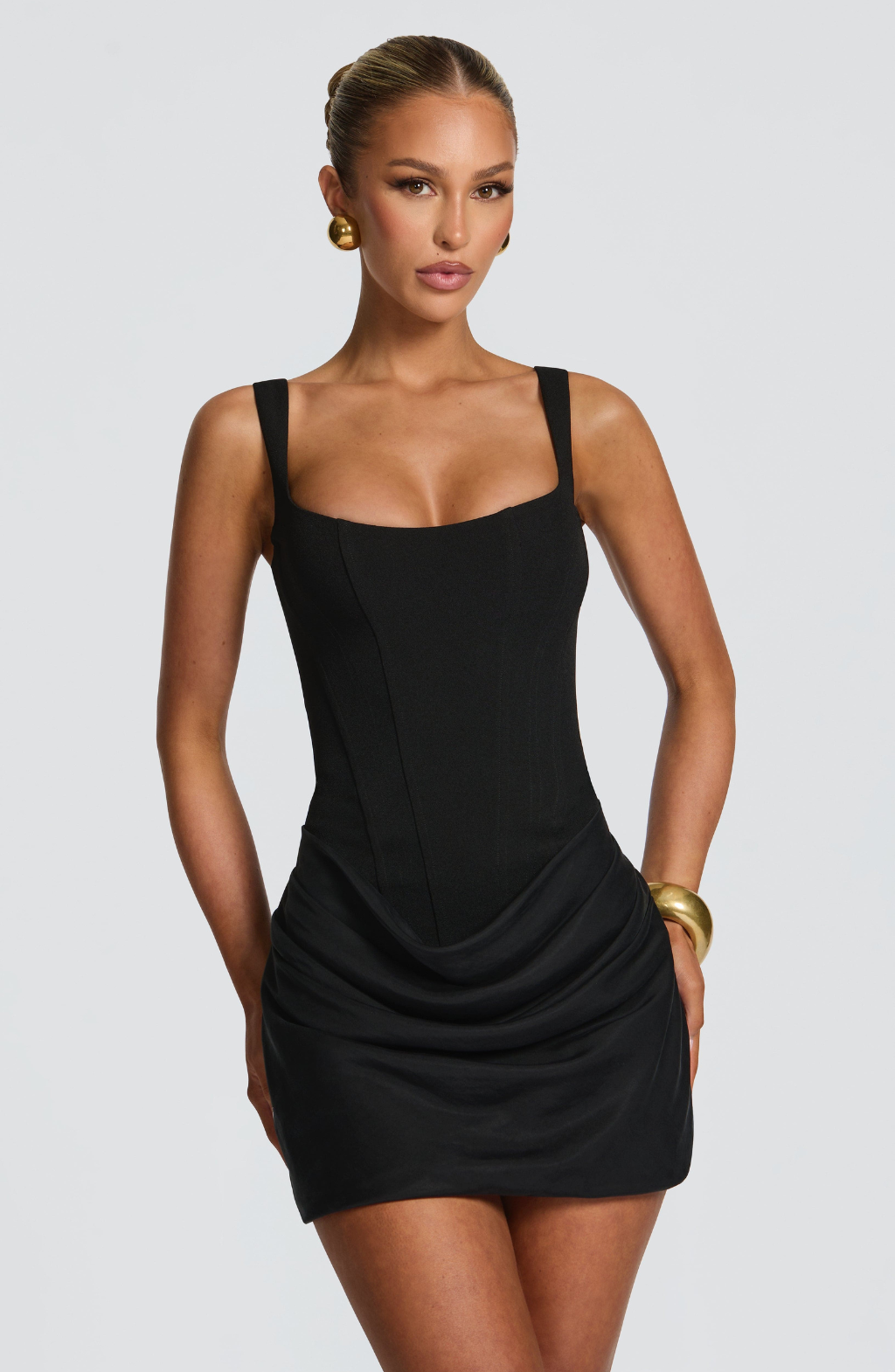 Valeria™ | Corset Sculpting Mini Dress with Soft Draping