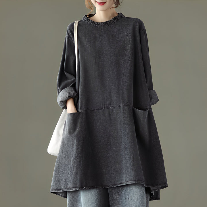 Valerie - Casual Denim Maxi Dress with Pockets for Women
