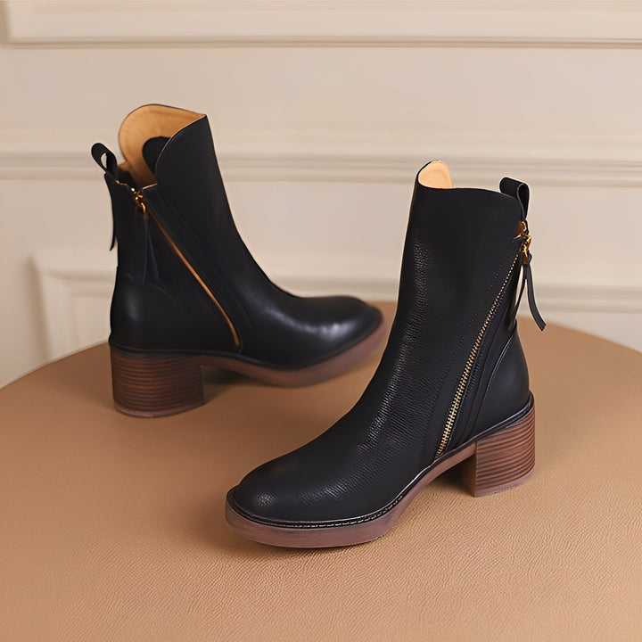 Pamella - Classic leather ankle boots for women