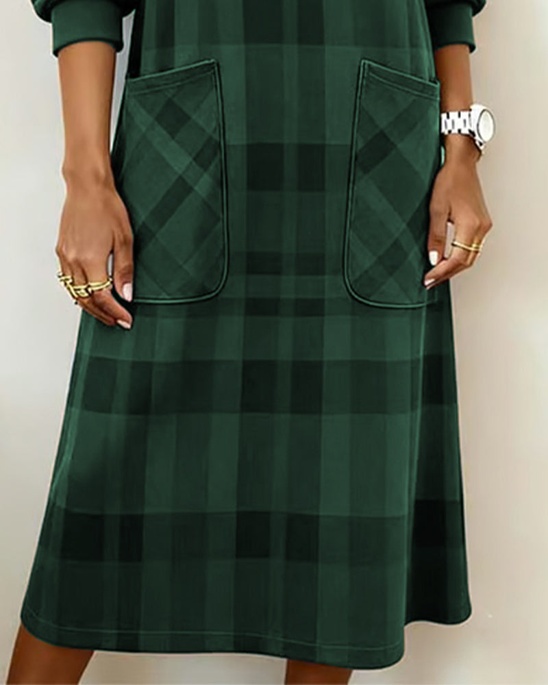 Kathrine™ | Abito Elegante a Quadri da Donna