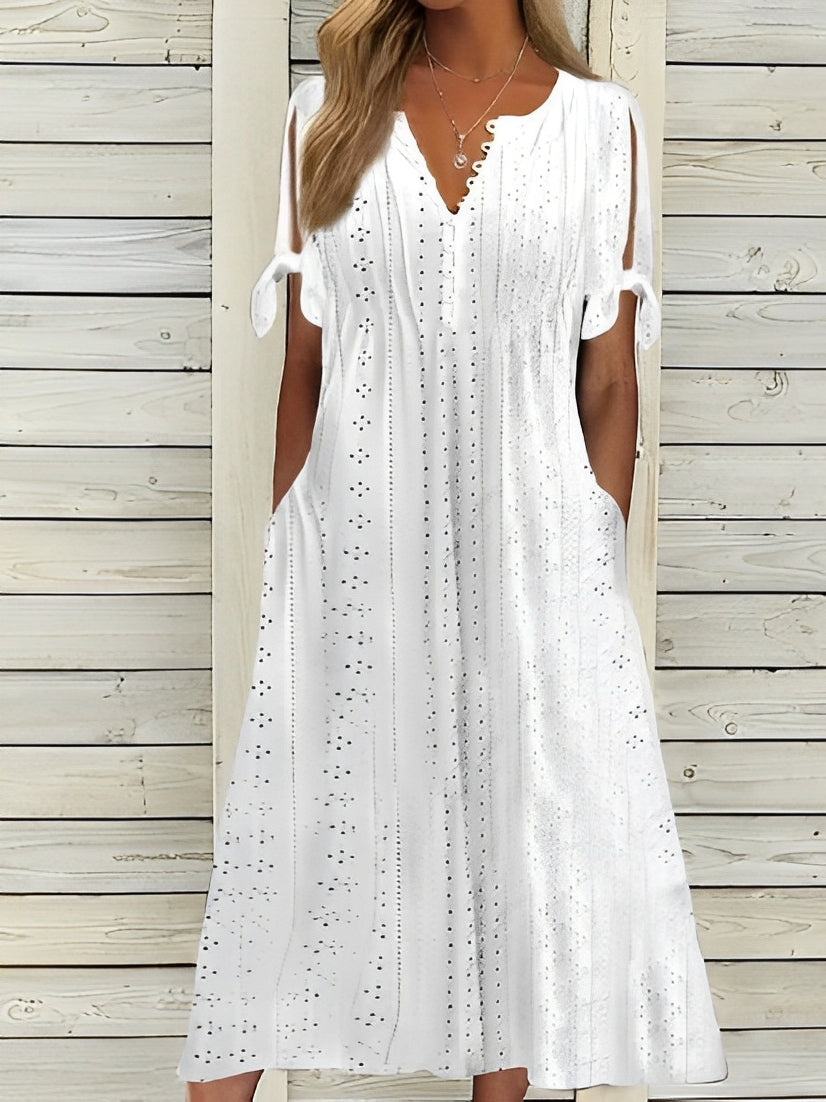 Elena - Boho midi dress with cut-out details
