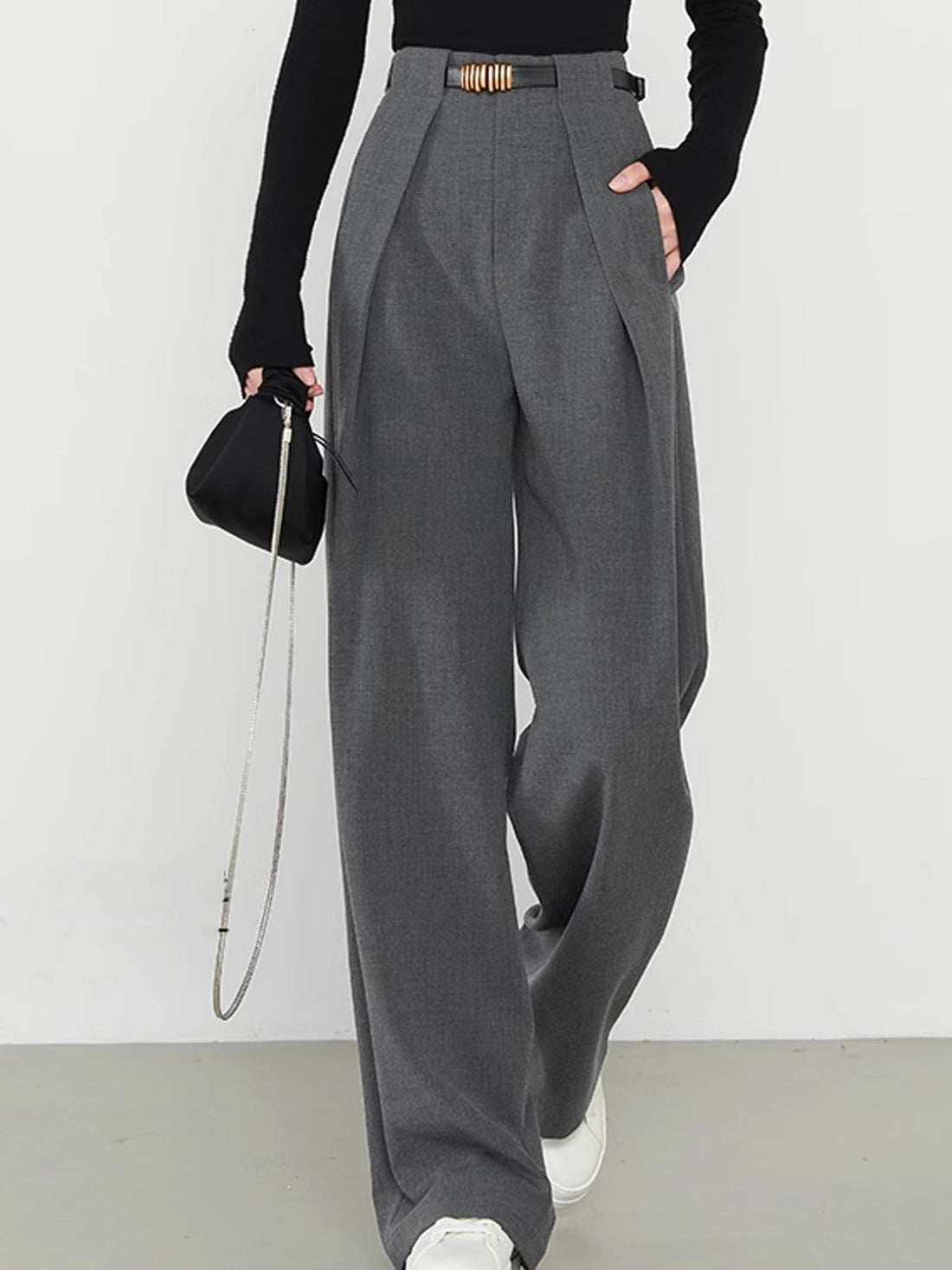 Lina – Pantaloni dritti con tasche