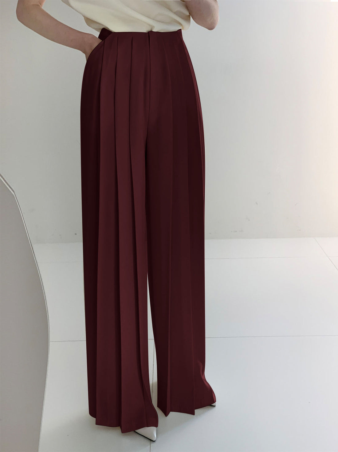 Marlene – Pantaloni Plissettati in Alta Vita