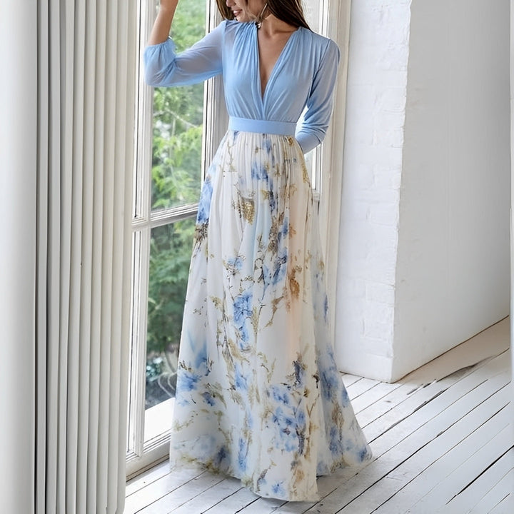 Cherise - Fashionable long dress with floral print