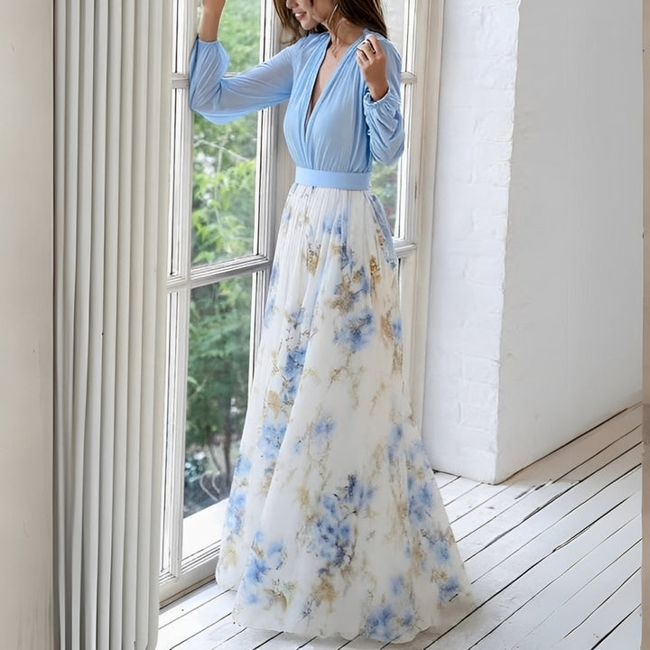 Cherise - Fashionable long dress with floral print
