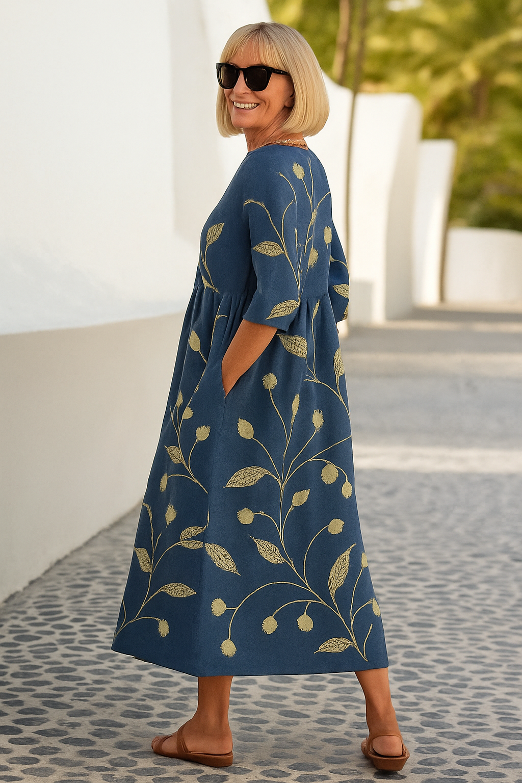 Eliza | Relaxed Midi Dress - Effortless elegance, everyday comfort