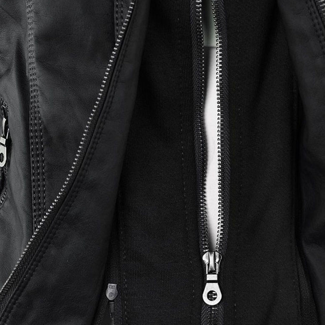 Valentina | Modern Leather Jacket with Hood