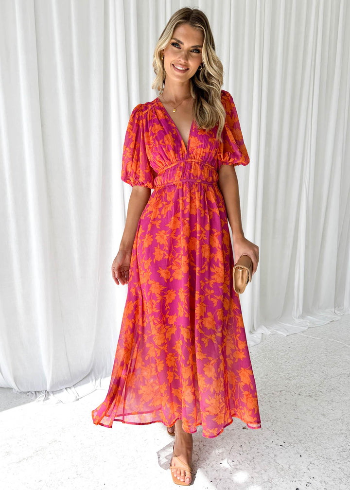 Kathy - Long V-neck dress