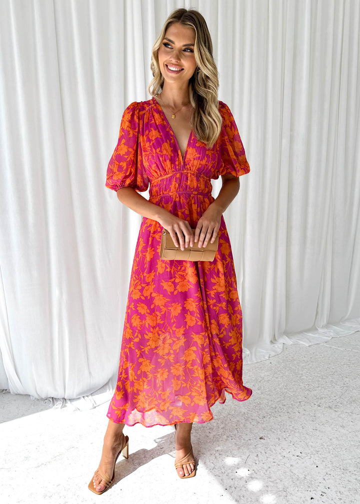 Kathy - Long V-neck dress