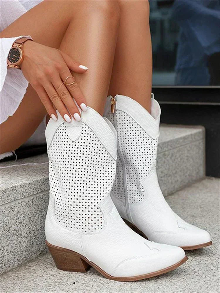 Queenie - Leggeri Stivali Western Donna Zip