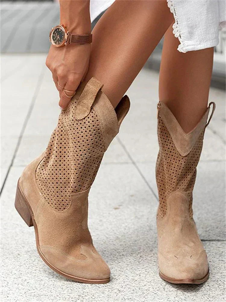 Queenie - Leggeri Stivali Western Donna Zip