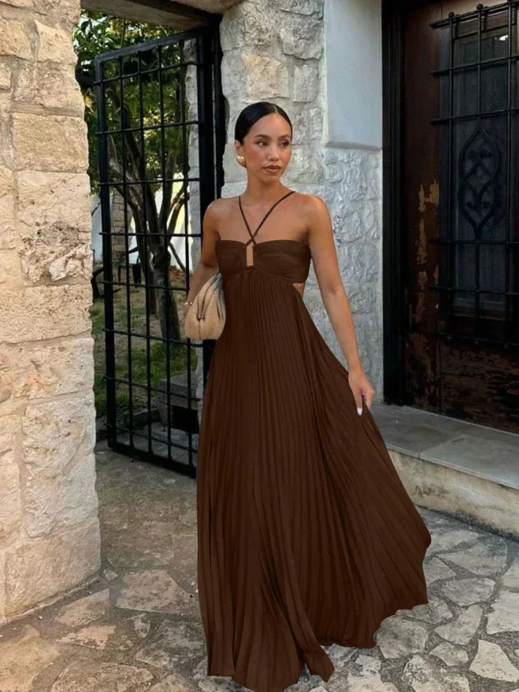 Ayelet - Abito Lungo a Pieghe, Versatile & Elegante