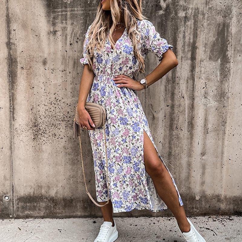 Daina – Floral Skirt with Slit