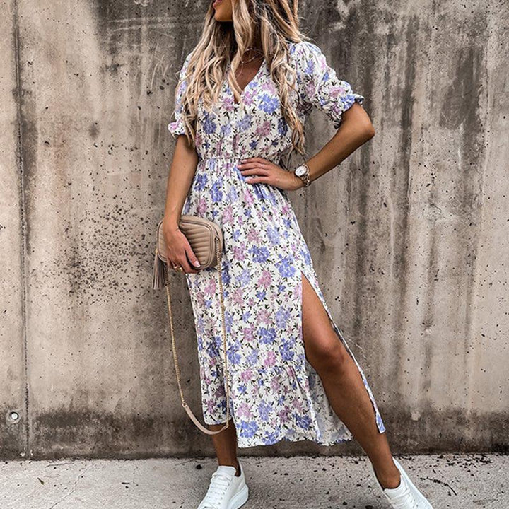 Daina – Floral Skirt with Slit