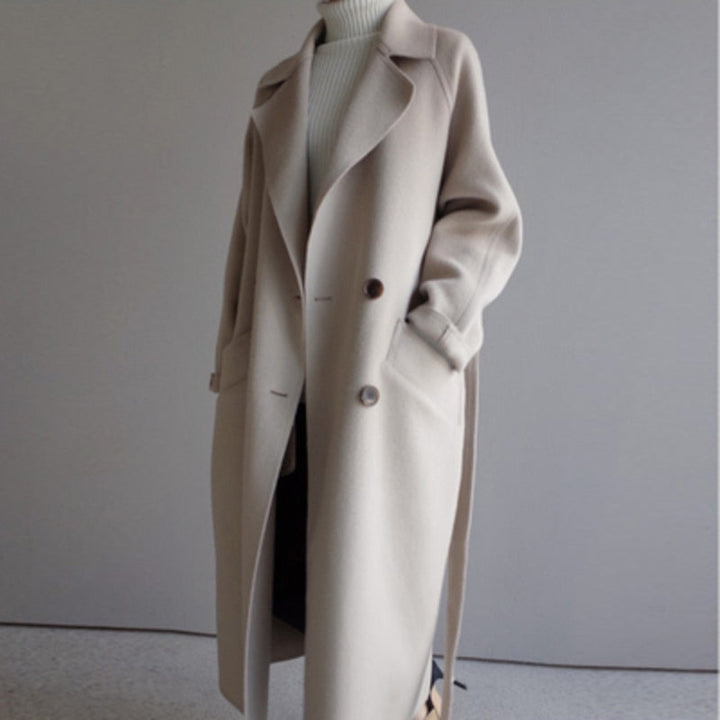 Celeste – Cappotto Lungo in Lana dal Taglio Raffinato
