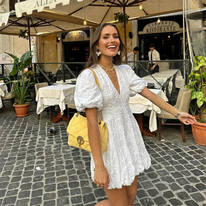Gytha - Elegant white dress for women