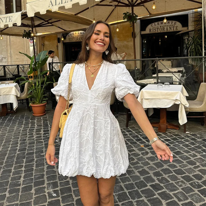 Gytha - Elegant white dress for women