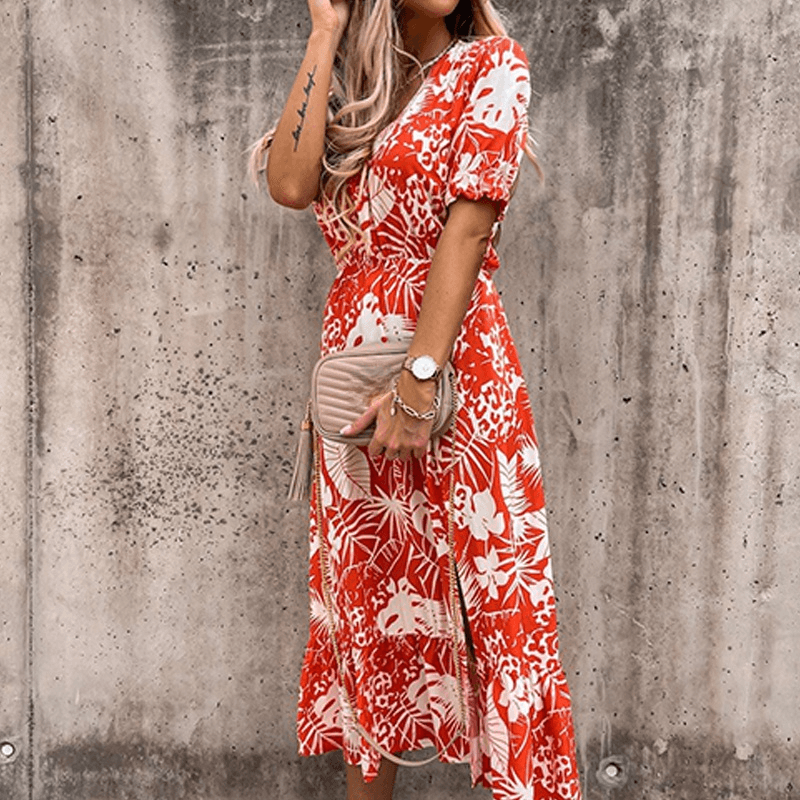 Daina – Floral Skirt with Slit