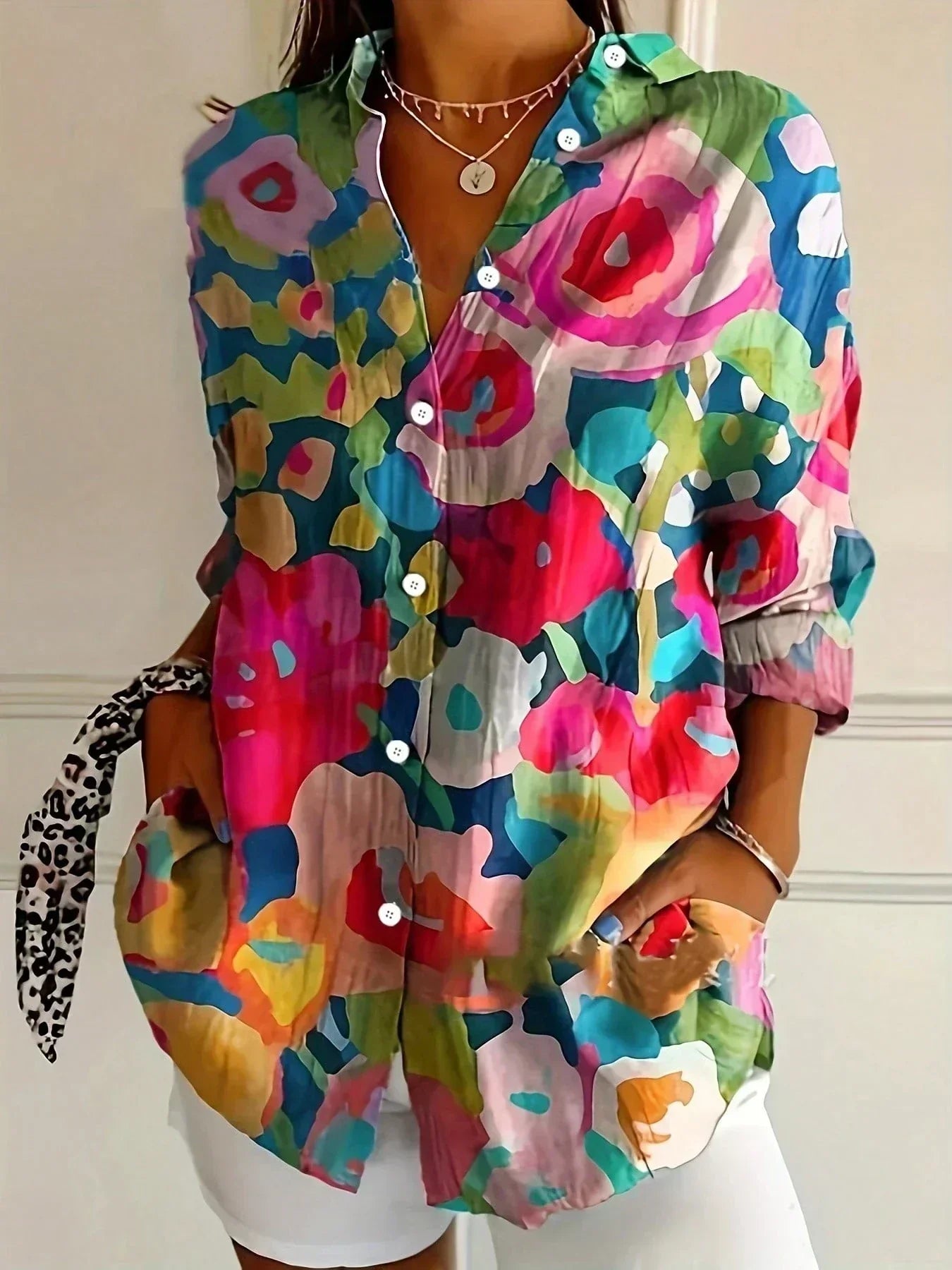 Astrid | Colorful patterned blouse