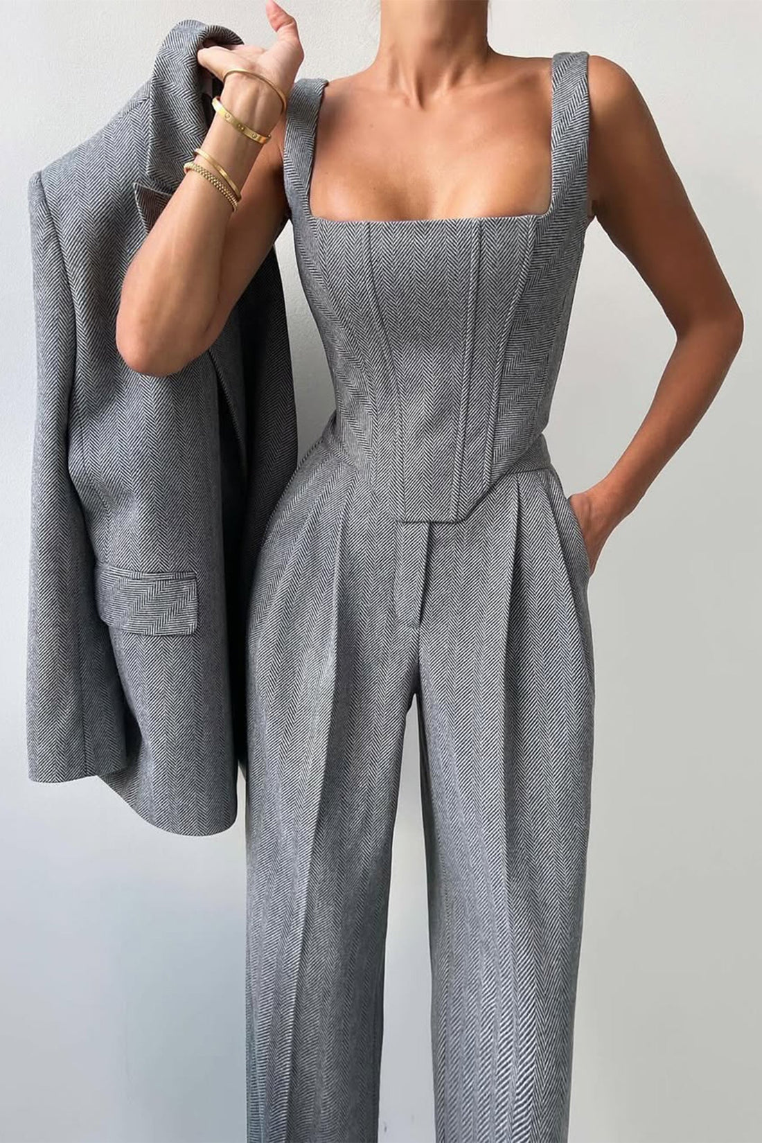 Dolce – Completo a Tre Pezzi con Blazer Doppiopetto