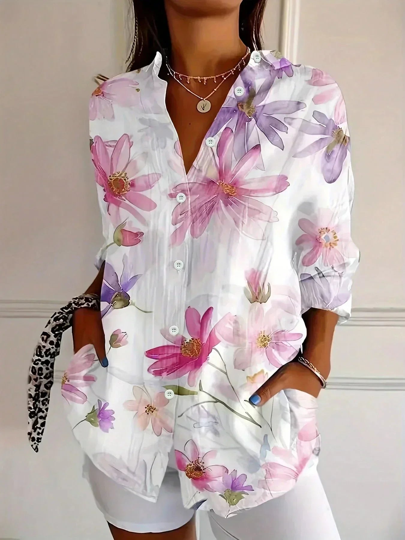 Astrid | Colorful patterned blouse