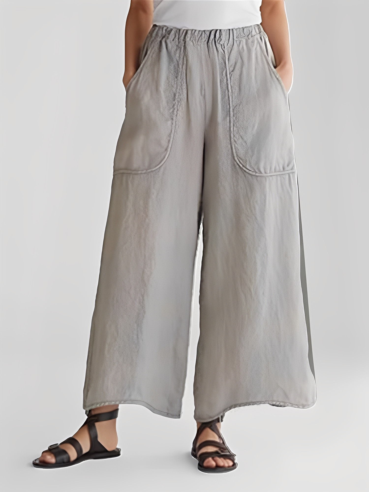 Marley - Pantaloni casual a gamba larga per donne