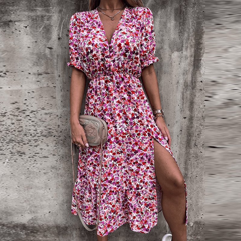 Daina – Floral Skirt with Slit
